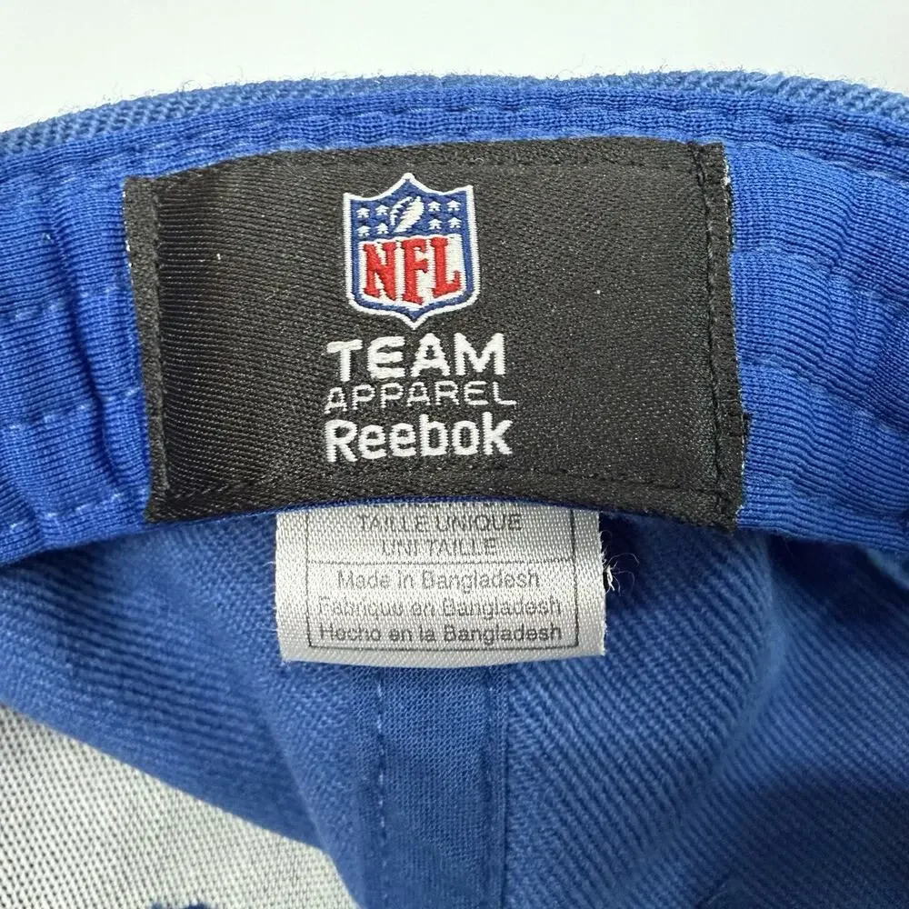 Men's Adult Reebok NFL Shield Logo Football Blue Snapback Hat Cap